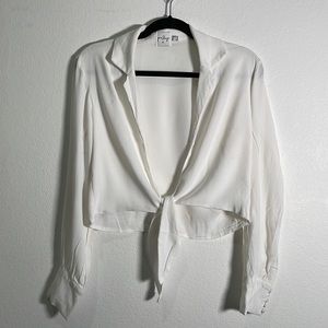 Princess Poly white tie top